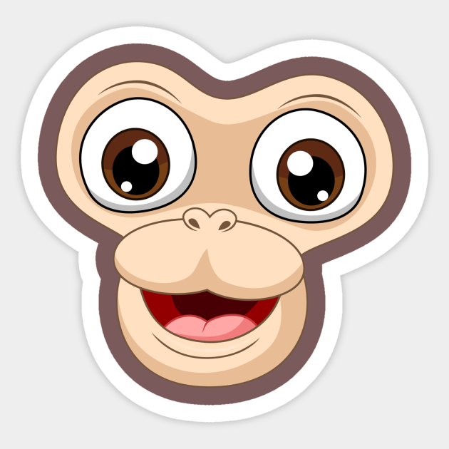 Monkey Face Monkey Sticker Teepublic