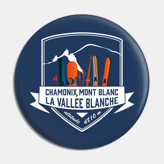 Chamonix Vallée Blanche Pin by leewarddesign