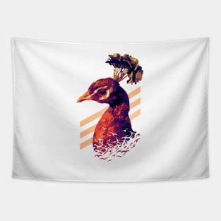 Peacock Sunset Tapestry