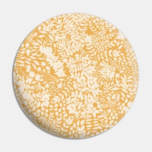 Wildflower Texture on Vintage Sunny Yellow Pin