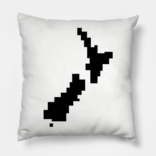 New Zealand Pixel Pillow by ArtbyCorey