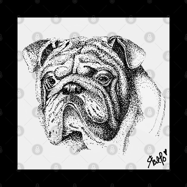 Pug dog by Yasya