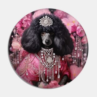 Floral Poodle Pin