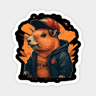 Capybara Rapper Magnet