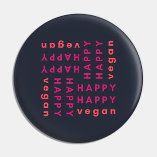 Happy Vegan, Fun Text Based Design Pin