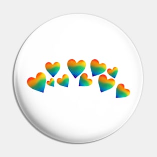 Rainbow Hearts Pin