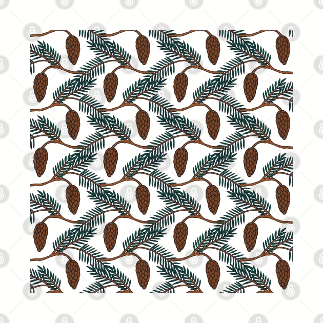 Pine Cone | Pine Tree Pattern | Forest Pattern by HLeslie Design