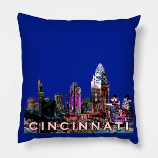 Cincinnati in graffiti Pillow