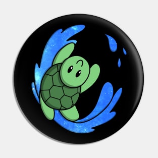 Turtle's Sparkly Wave Pin