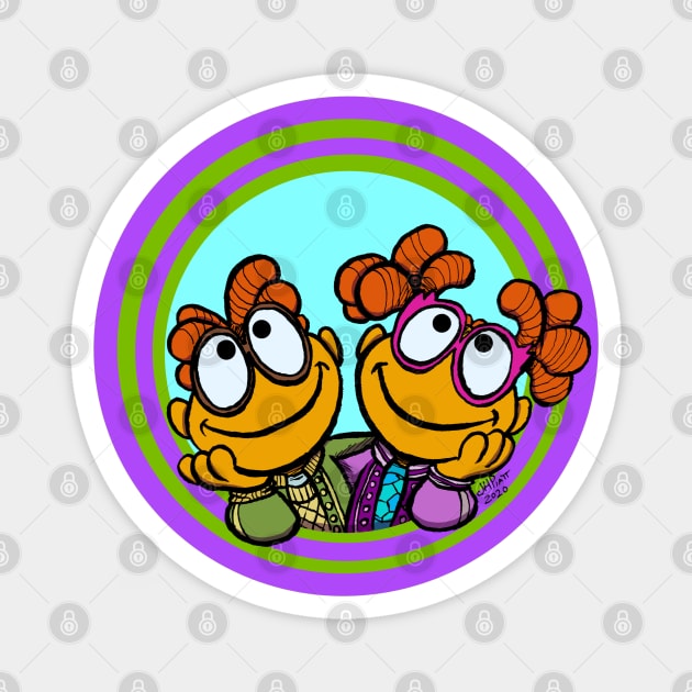 Scooter and Skeeter Magnet by UzzyWorks