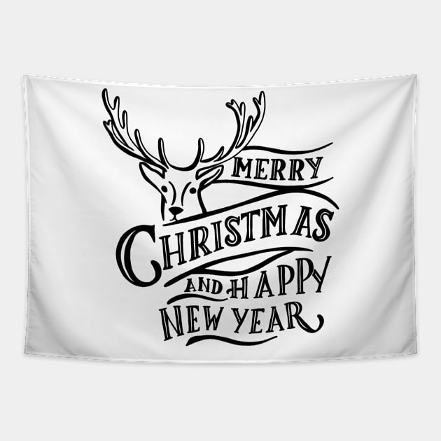 Merry Christmas and Happy New Year Tapestry by valentinahramov