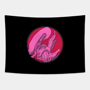 Alien Xenomorph Red Tapestry