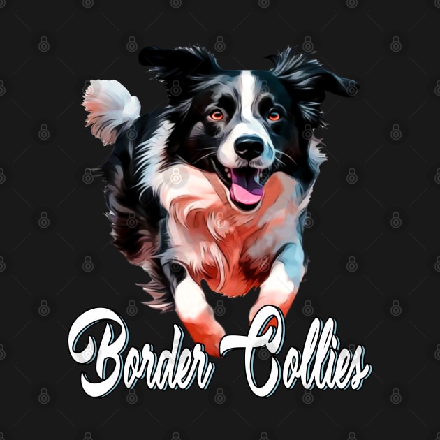 Border Brilliance: Smart and Agile Dog Stars on Eye-Catching T-Shirt by HOuseColorFULL