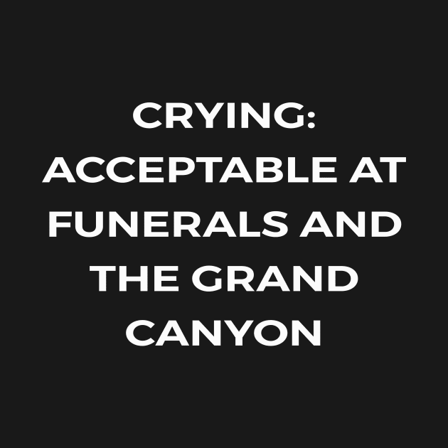 Crying: Acceptable at funerals and the Grand Canyon - PARKS AND RECREATION by Bear Company