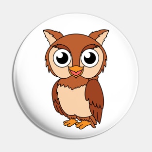 Cute Happy Owl forest animal Pin