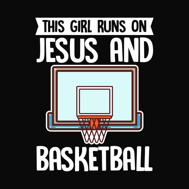 This Girl Runs On Jesus And Basketball White Basketball Mug