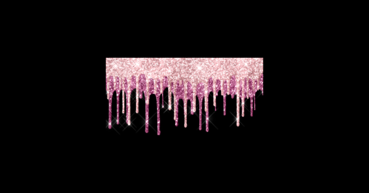 Glam Pink Faux Glitter Drip - Glitter - Posters and Art Prints | TeePublic