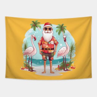 Santa Christmas in July beach Australia Tapestry