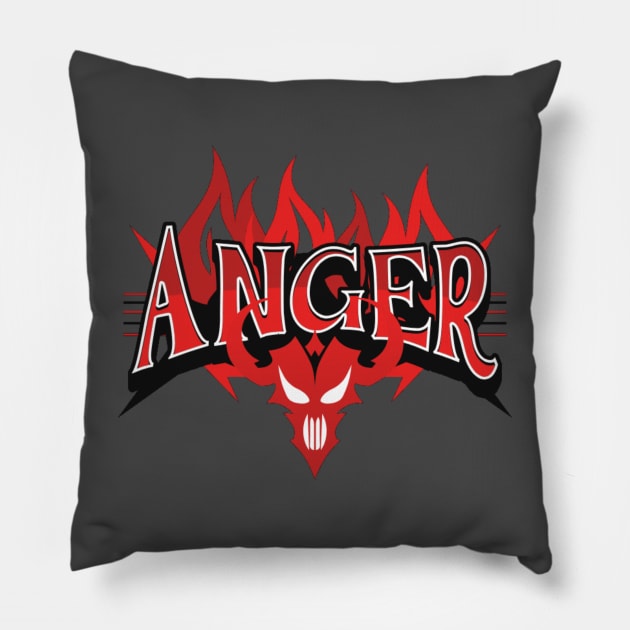 anger t-shirt Pillow by AbdiArt09