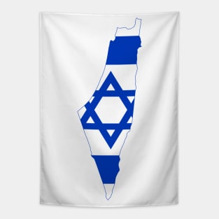 Israel Map with Flag of Israel` Tapestry