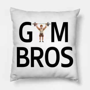 gym bros black Pillow