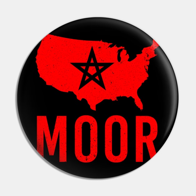 Moorish American America Amexem Moroccan Flag Pin by Marcell Autry