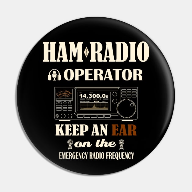 Ham Radio Operator Pin by amarth-drawing