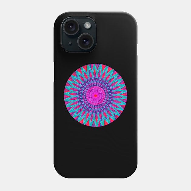 Psychedelisches Mandala, bunt und meditativ. Phone Case by Boogosh