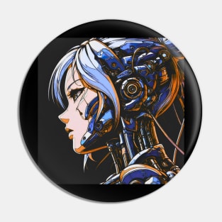 Cyborg Woman Pin