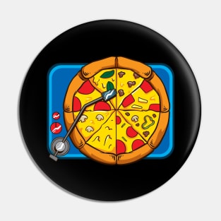 Vinyl Record Pizza Party Pin