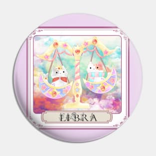 Libra Horoscope Twin Cats Pin