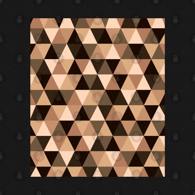 Brown, Beige and Tan Geometric Pattern by OneThreeSix