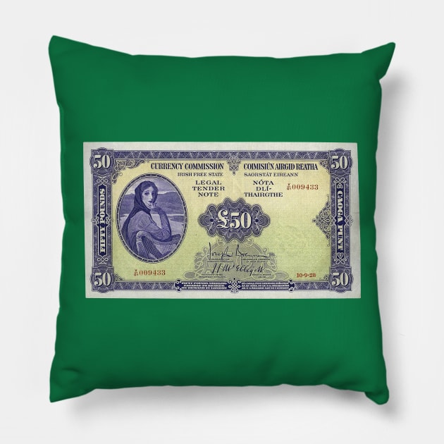 Lady Lavery note Pillow by LordNeckbeard