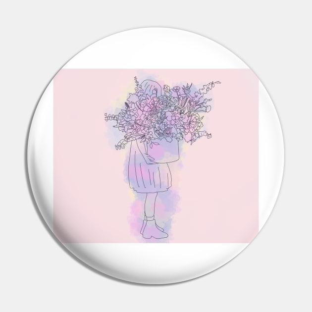 watercolor girl holding flowers Pin by breerawls