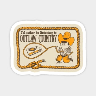 Little Country Outlaw Cowboy Magnet