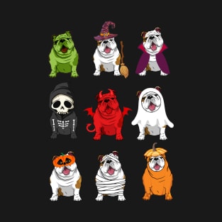 Bulldogs Halloween Funny Bulldogs Costume T-Shirt