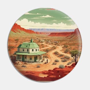 Broken Hill Australia Vintage Travel Poster Art Pin