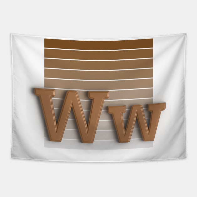 W - letter Tapestry by letter love