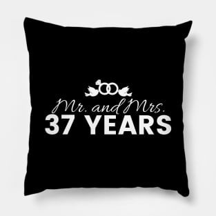 37th Wedding Anniversary Couples Gift Pillow