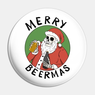 Merry Beermas White Pin