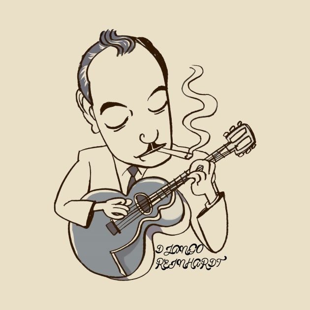 django reinhardt art visual by Papa Lauren