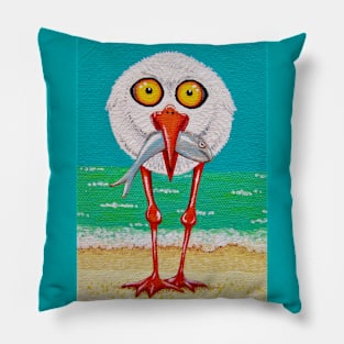 Cranky Seagull Pillow