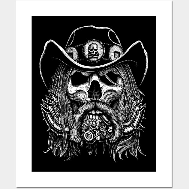 Native american skull' Poster, picture, metal print, paint by, warrior skull  