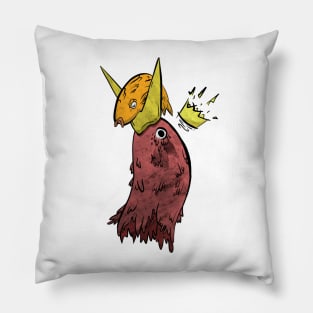 King Caught Fish Animal Bright Tattoo Character Pillow