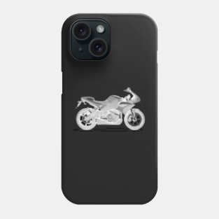 8bit Black and white Motorcycle Phone Case