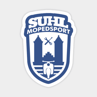 Suhl Mopedsport Schwalbe Logo (white) Magnet