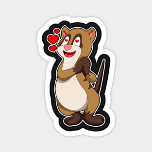 Meerkat with Hearts Magnet