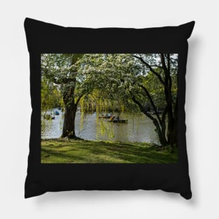 Central Park Row Boats in the Spring New York NY NYC Pillow