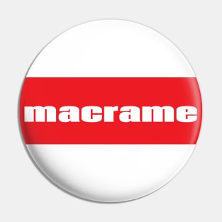 Macrame Pin