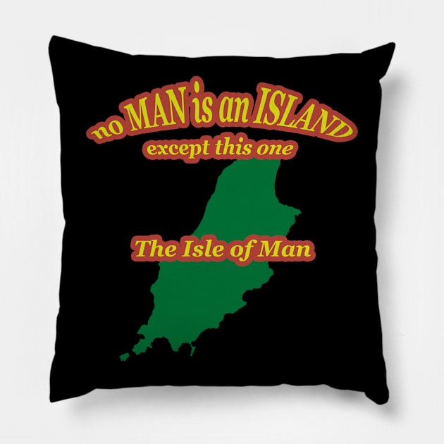 No Man Is An Island Pillow by ManxHaven